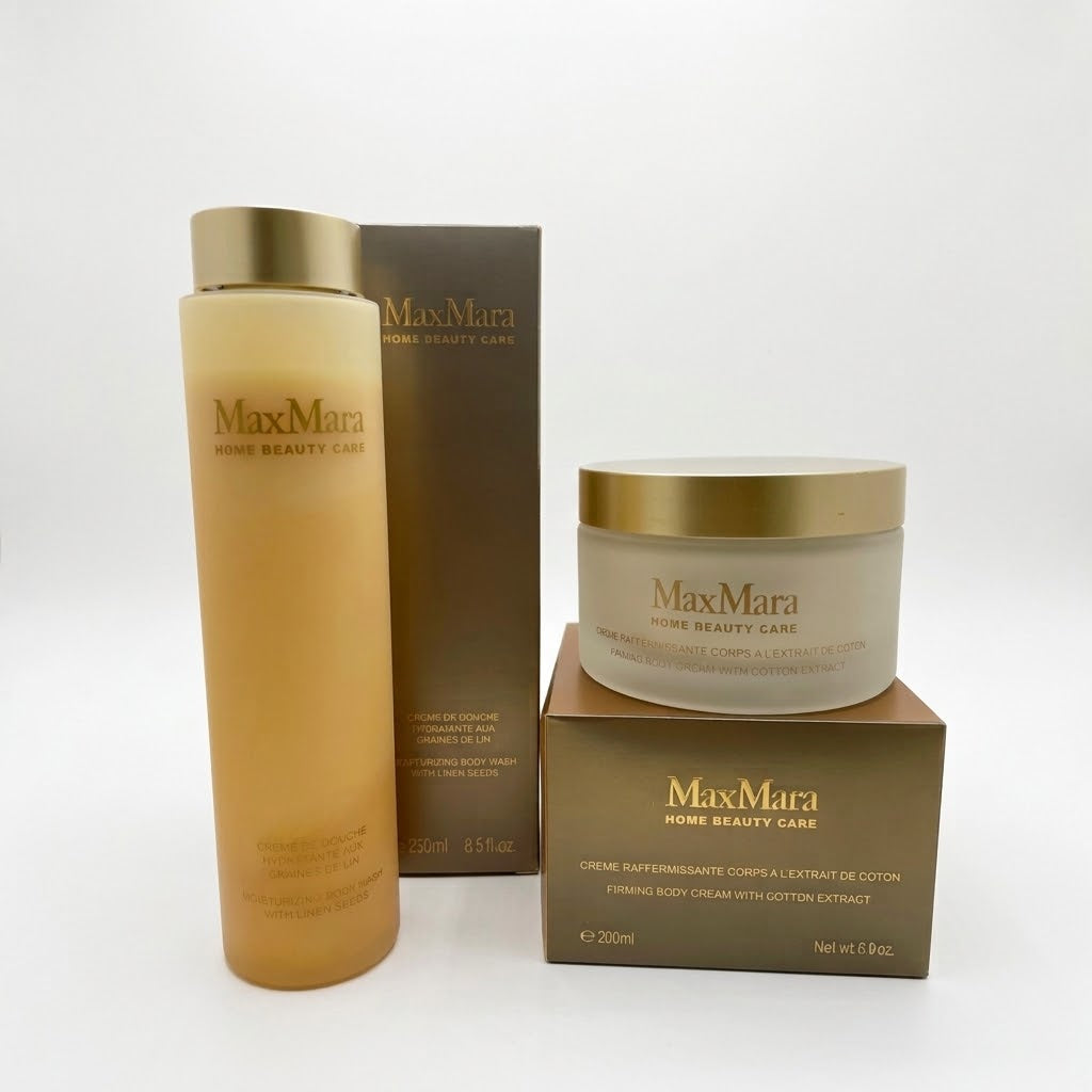 MaxMara Firming Body Cream & Body Wash Discontinued Qty 1 Set New In Box With Cellophane