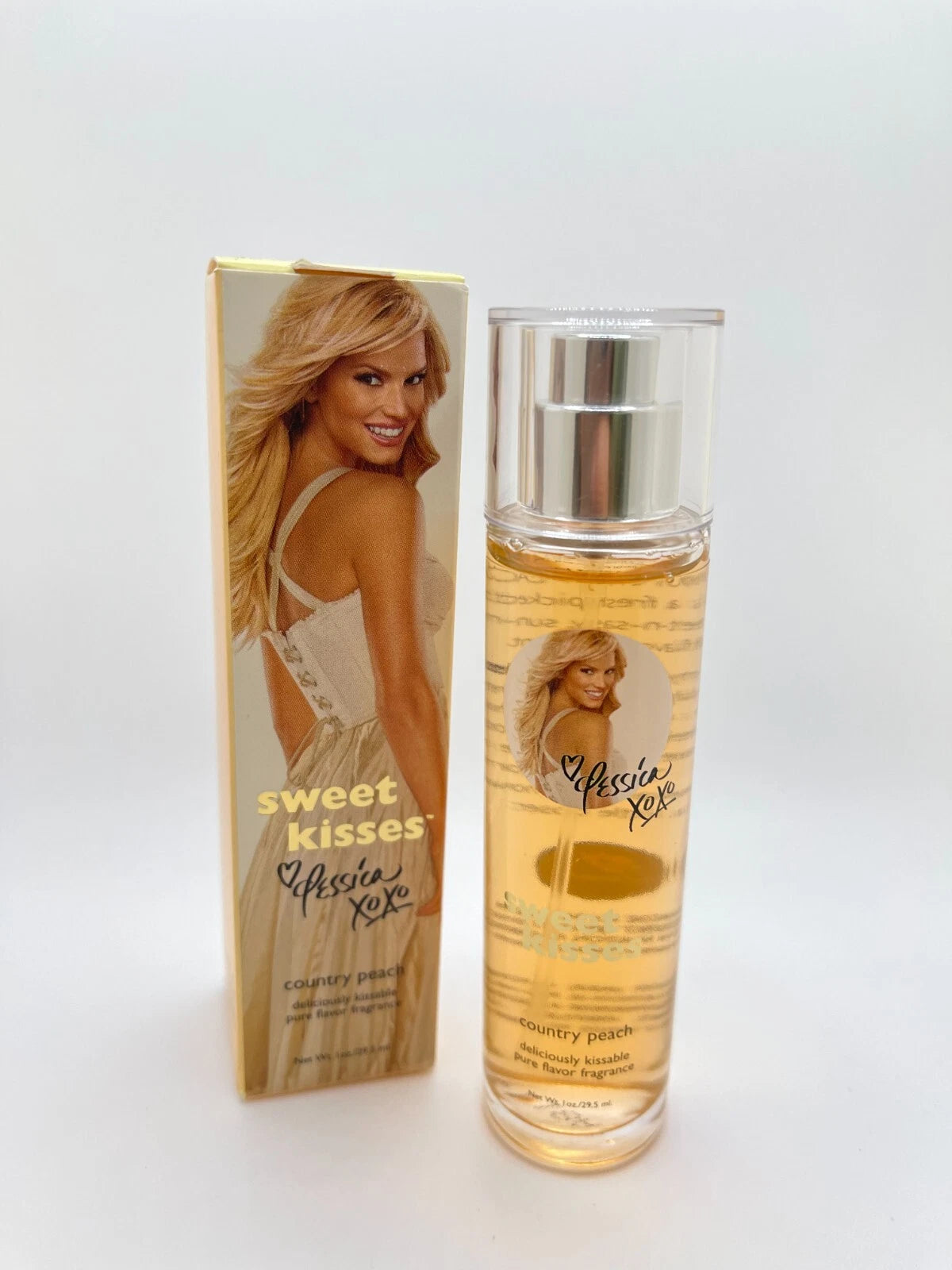 Sweet Kisses Deliciously Country Peach Kissable Flavor Fragrance By Sweet Kisses Jessica XoXo Deliciously Country Peach Kissable Flavor Fragrance Discontinued Qty 1 New in Box Discontinued Qty 1 New in Box