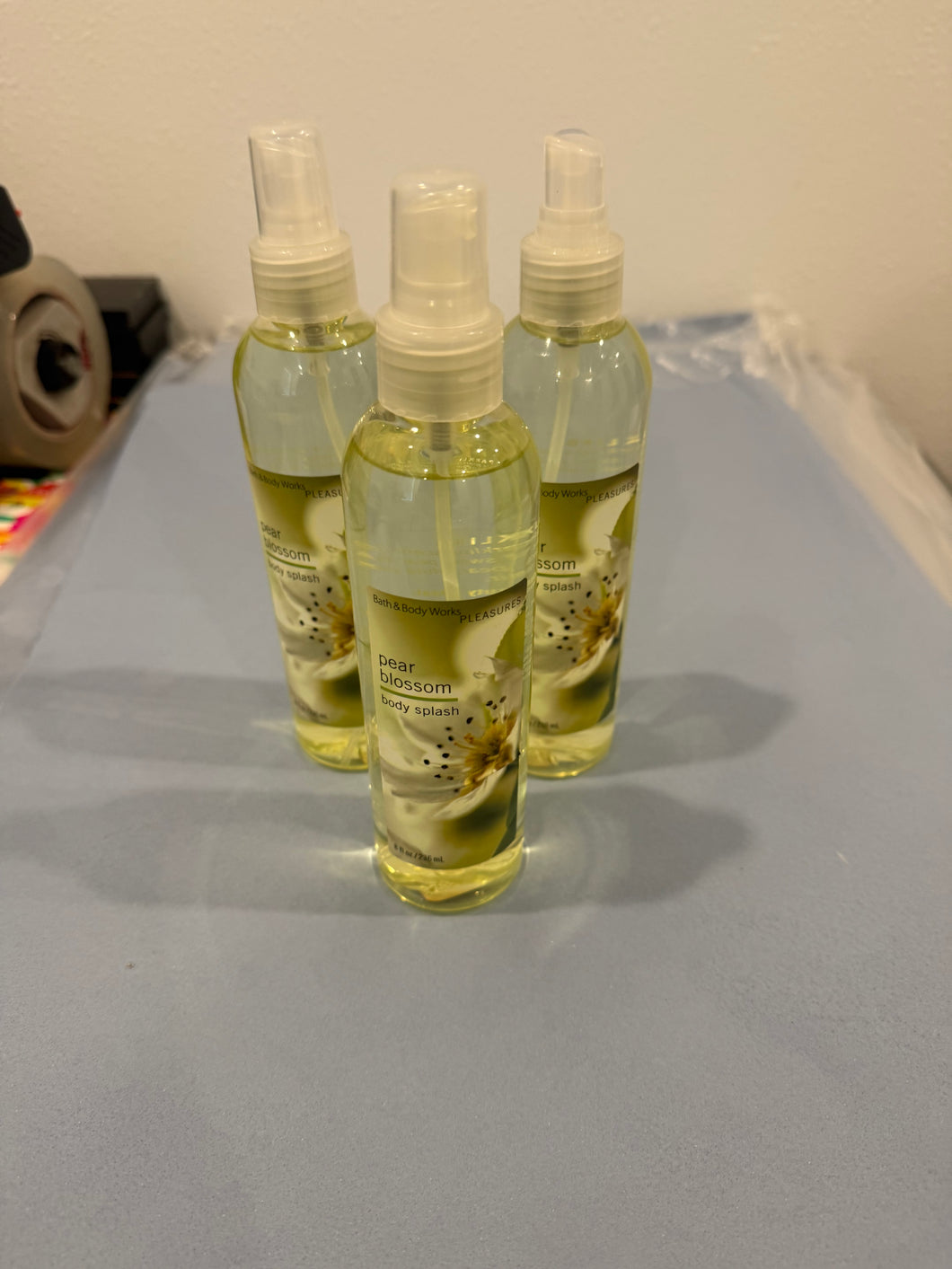 3 Bath & Body Works The Original Pleasures Pear Blossom Body Splash New 8oz Extremely Rare Item