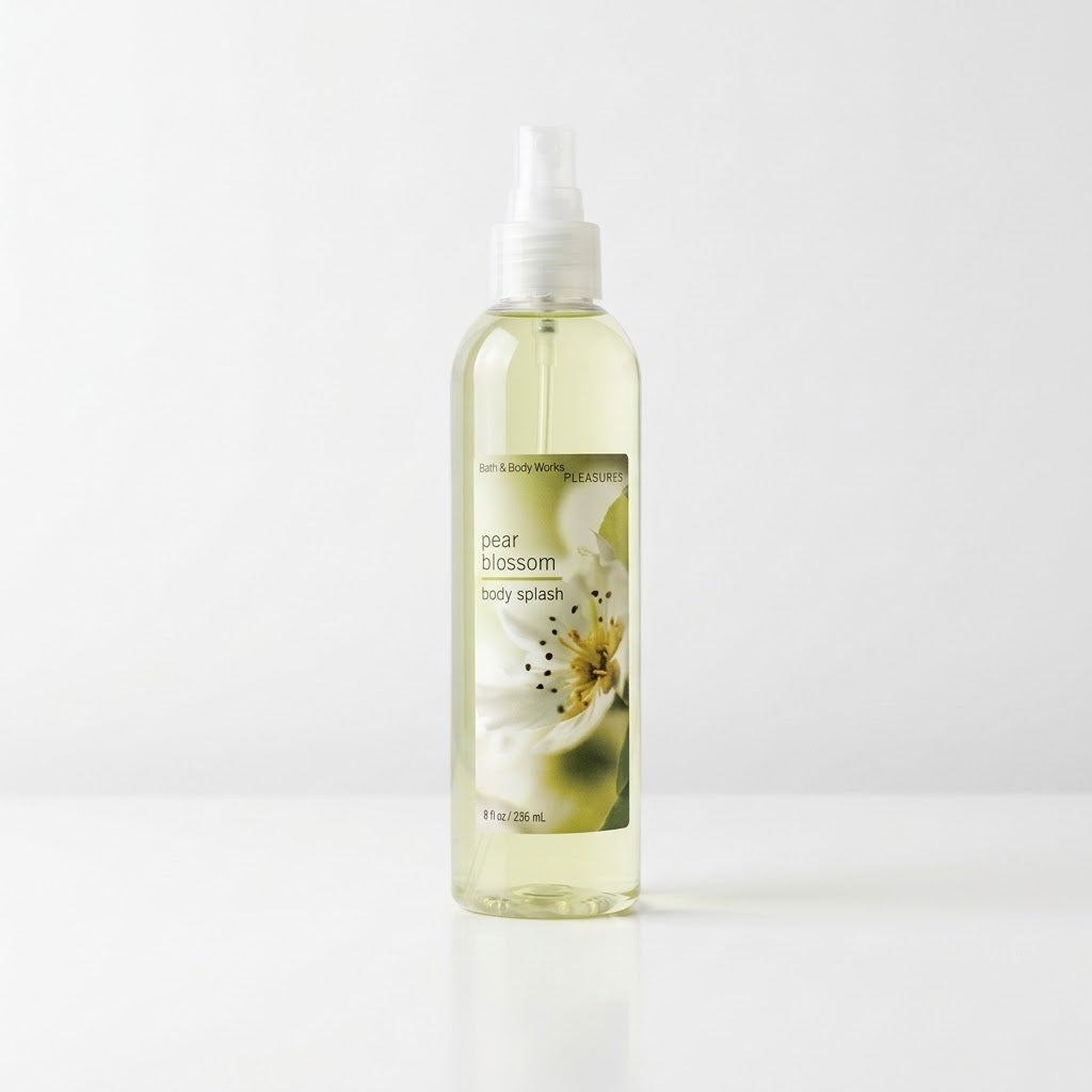 The Original Bath & Body Works Pleasures Pear Blossom Body Splash Discontinued Qty 1 Size 8oz