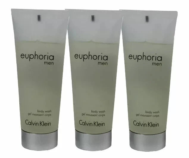 Calvin Klein Euphoria Men Body Wash/Shower Gel Discontinued Qty 3 New No Box