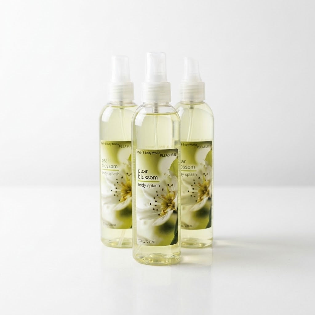 Bath & Body Works The Original Pleasures Pear Blossom Body Splash Discontinued Qty 6 Size 8oz